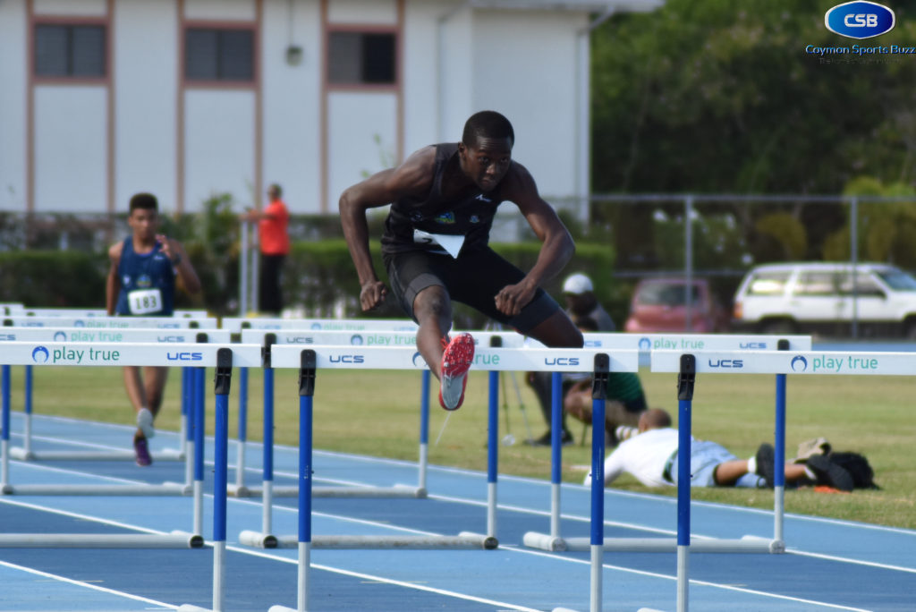 Rasheem Brown hurdles